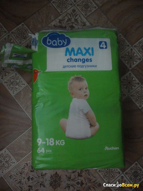 Подгузники Auchan Baby Maxi Changes