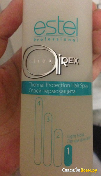 Спрей-термозащита для волос легкая фиксация airex, Estel proffessional