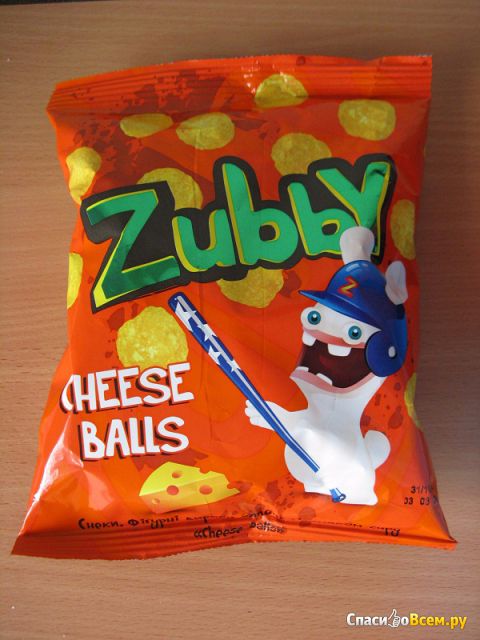 Фигурные изделия снэки Zubby "Cheese Balls" со вкусом сыра