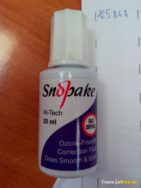 Корректирующая жидкость Snopake Hi-Tech для оргтехники