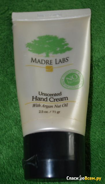 Крем для рук Madre Labs Unscented Hand Cream with Argan Nut Oil