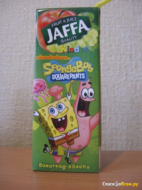 Нектар Jaffa Kinder SpongeBob Squarepants Виноград-яблоко
