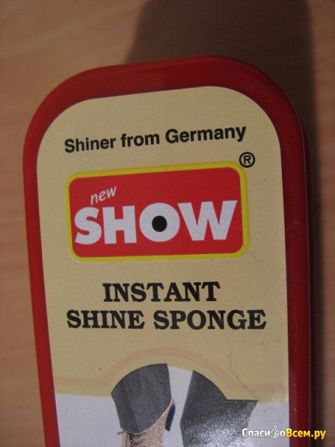 Губка для обуви придающая блеск "New Show" Instant Shine Sponge Бесцветная