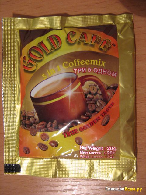 Растворимый кофейный напиток Gold Cafe 3 in 1 Coffeemix Три в одном