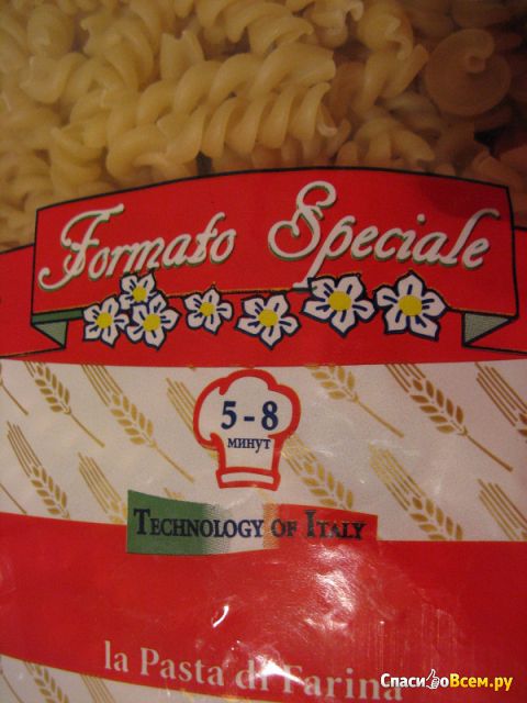 Макаронные изделия спираль "Pasta Lenka" Formato Speciale