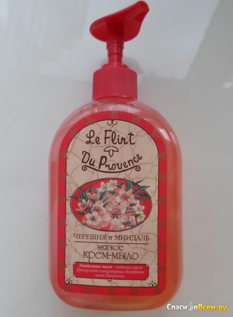 Мягкое крем-мыло Le Flirt Du Provence "Черешня и Миндаль"