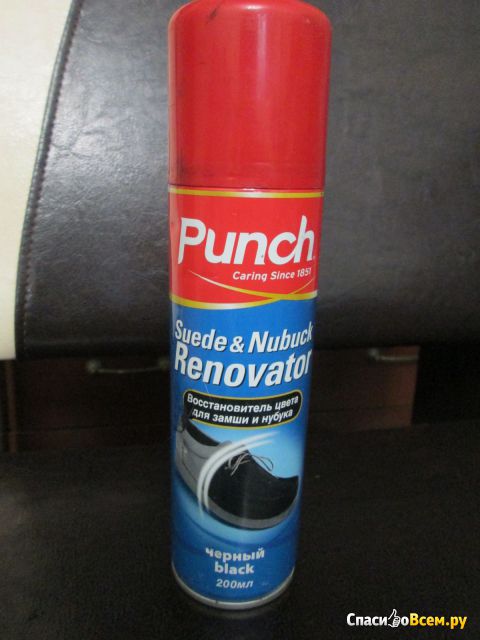 Восстановитель цвета для замши и нубука Punch "Suede&Nubuck Renovator" черный