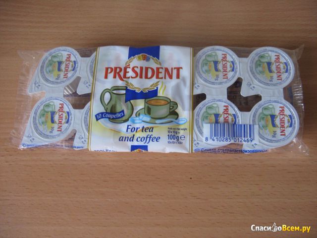 Сливки ультрапастеризованные President "For Tea and Coffee" 10%
