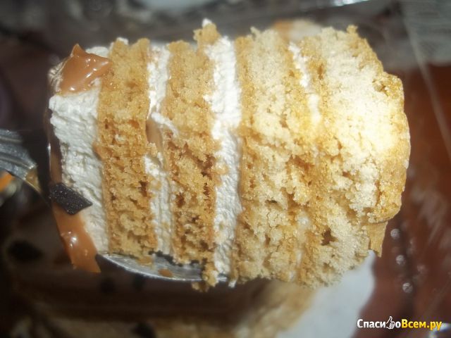 Заварное медовое пирожное Татьяна «Медок» с натуральным йогуртом и натуральным медом