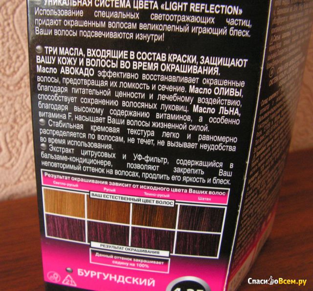 Стойкая крем-краска для волос Studio 3D Holography 4.25 Бургундский