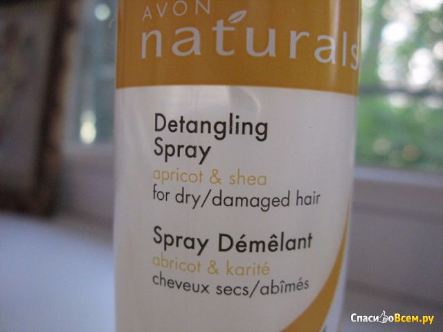 Средство для облегчения расчесывания волос Avon Naturals Detangling Spray "Абрикос и масло Ши"