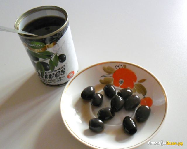 Маслины чёрные без косточек Olives pitted black Tadolive