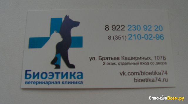 Ветеринарная клиника «Биоэтика» (Челябинск, ул. Братьев Кашириных, д. 107 Б