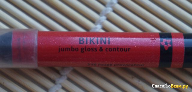 Карандаш-блеск для губ Л'Этуаль Bikini jumbo-gloss & contour оттенок №210 rouge provocateur