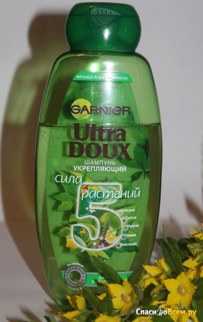 Шампунь Garnier Ultra Doux "Сила пяти растений" укрепляющий
