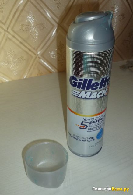 Гель для бритья Gillette Mach-3 Irritation 5 Defense Успокаивающий кожу