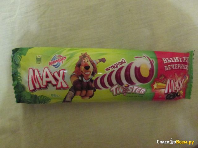 Мороженое Инмарко Max Twister Ягодный