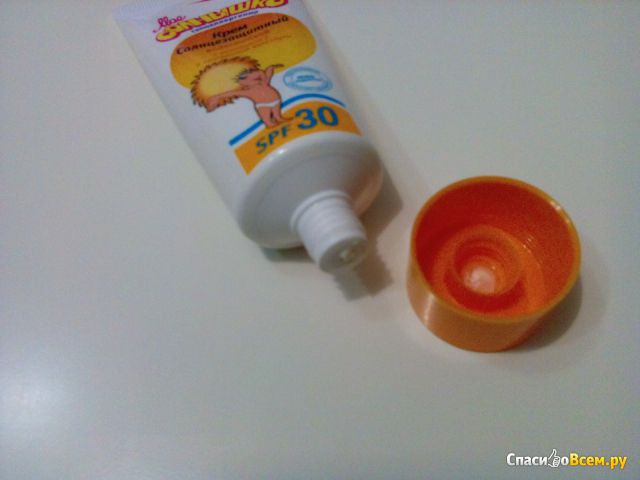 Крем солнцезащитный водостойкий «Моё солнышко» SPF 30 с витамином Е и экстрактом календулы