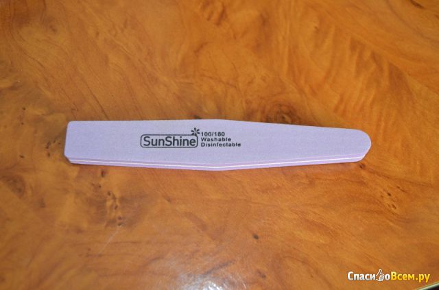 Пилка для ногтей SunShine Double Side 100/80 High Quality Nail File Buffer Washable Manicure Tool