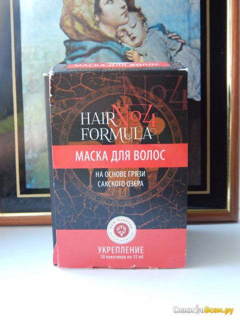 Маска для волос Крымская мануфактура "Дом природы" Hair formula № 4 на основе грязи Сакского озера