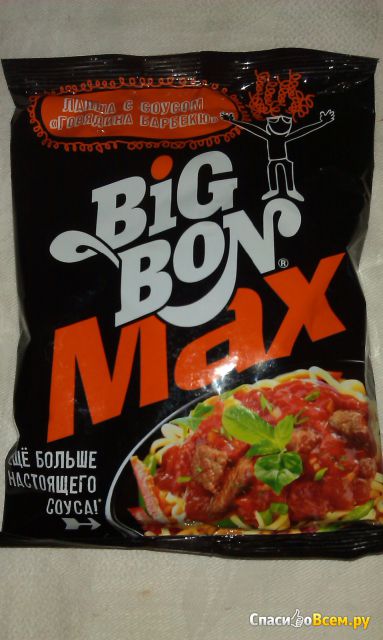 Лапша Big Bon Max  с соусом «Говядина барбекю»