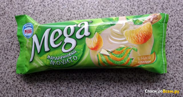 Мороженое Nestle Mega "Мандариновый мохито"