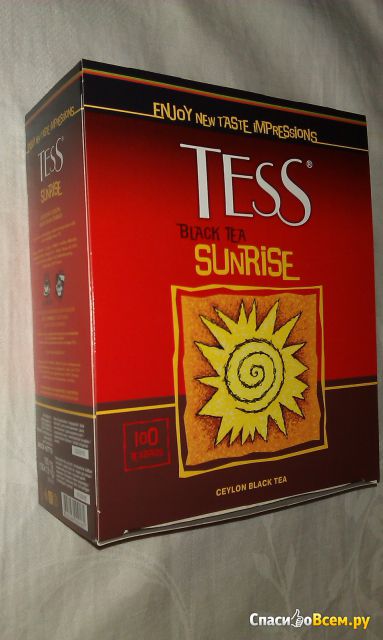 Чай черный цейлонский байховый «Tess Sunrise» в пакетиках