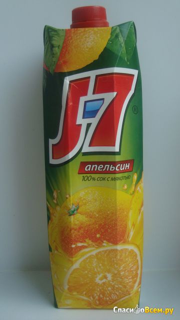 Сок J-7 апельсин с мякотью