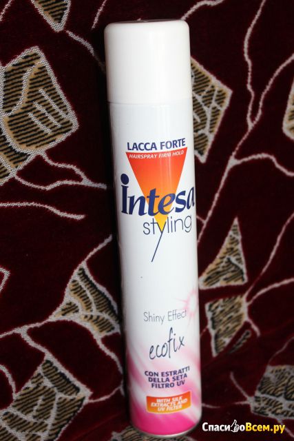 Лак для волос Intesa "Shiny Effect" Ecofix сильная фиксация с эффектом блеска