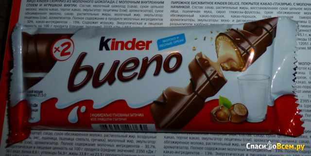 Шоколадка Kinder Bueno