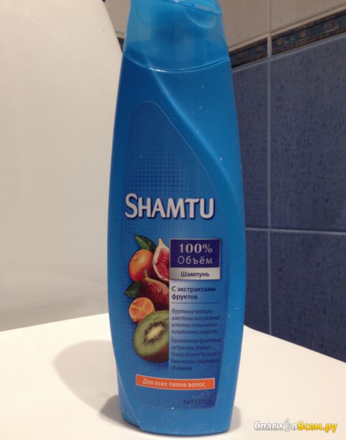 Шампунь Shamtu "100% объем" для всех типов волос с экстрактами фруктов