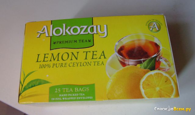 Чай черный Alokozay Лимон в пакетиках