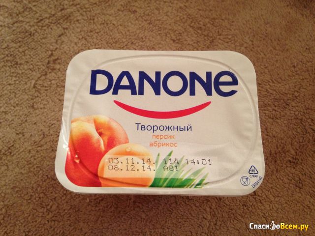 Продукт творожный Danone персик-абрикос