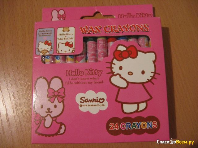 Мелки восковые Sanrio Disney Hello Kitty Wax Crayons арт. 8024