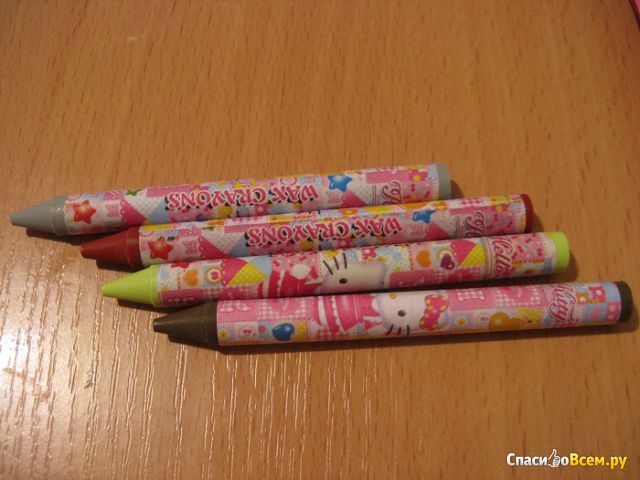 Мелки восковые Sanrio Disney Hello Kitty Wax Crayons арт. 8024