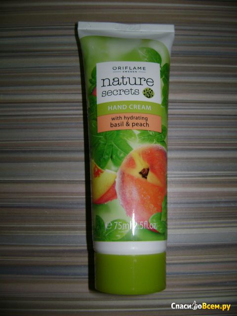 Крем для рук Oriflame Nature Secrets "Базилик и персик"