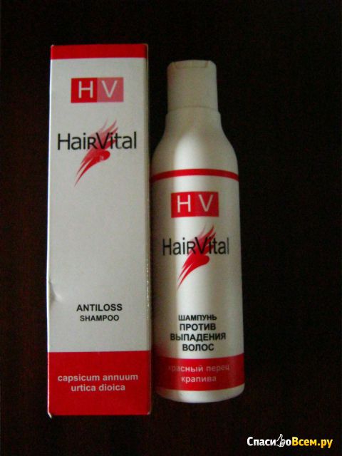 Шампунь Hair Vital Красный перец и крапива против выпадения волос