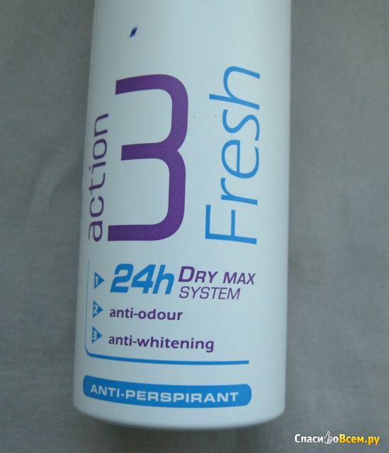 Дезодорант-антиперспирант Adidas Action 3 DryMax Fresh for woman