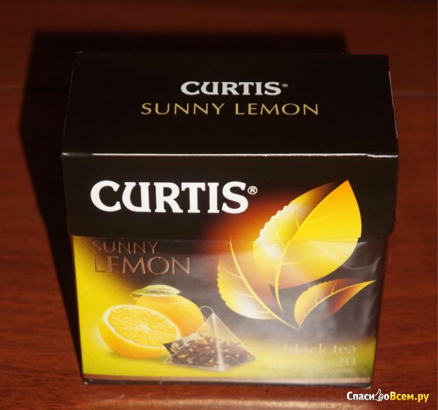Черный чай Curtis Sunny Lemon, в пакетиках-пирамидках