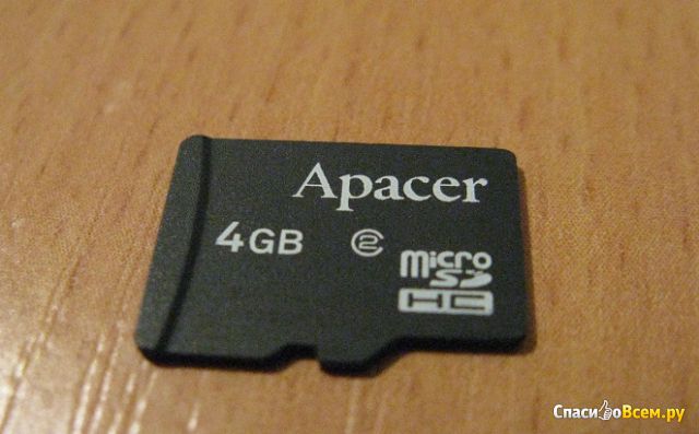 Карта памяти Apacer Micro SDHC 4Gb Class 2