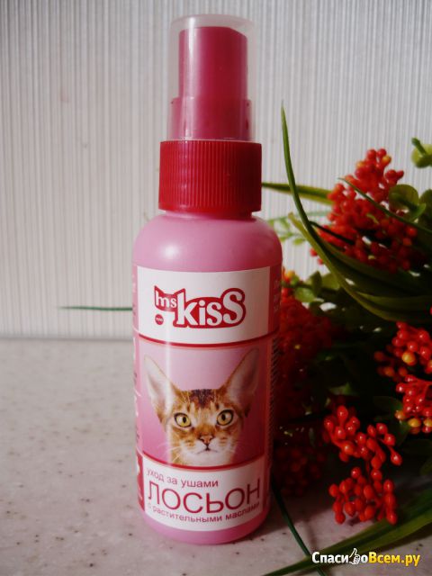 Лосьон для кошек Ms.Kiss для гигиенического ухода за ушами с растительными маслами