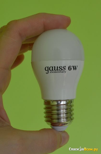 Светодиодная лампа Gauss Elementary шар Е27 6Вт