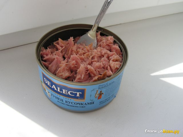 Рыбные консервы «Sealect» тунец кусочками в собственном соку