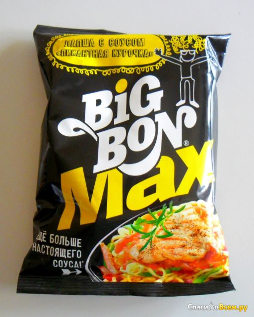 Лапша с соусом "Пикантная курочка" Big Bon Max