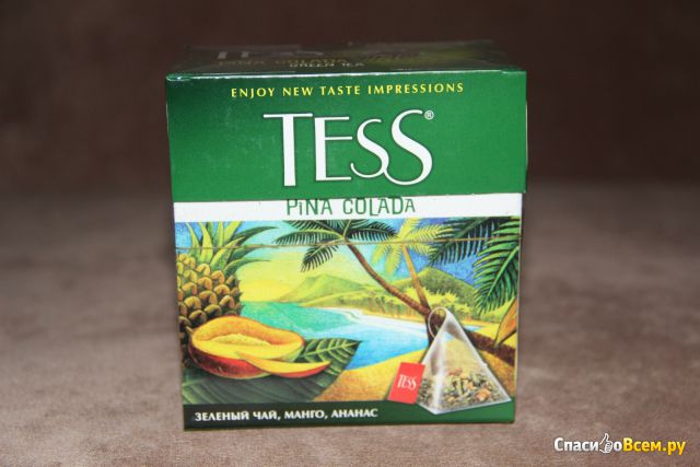Зеленый чай Tess Pina Colada с манго и ананасом