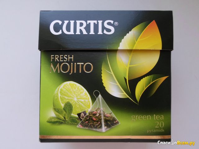 Зеленый чай Curtis Fresh Mojito в пакетиках-пирамидках