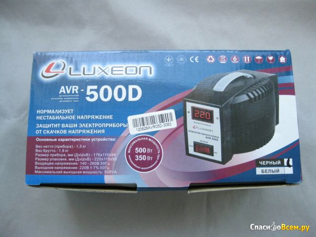 Автоматический регулятор напряжения релейного типа Luxeon AVR-500D