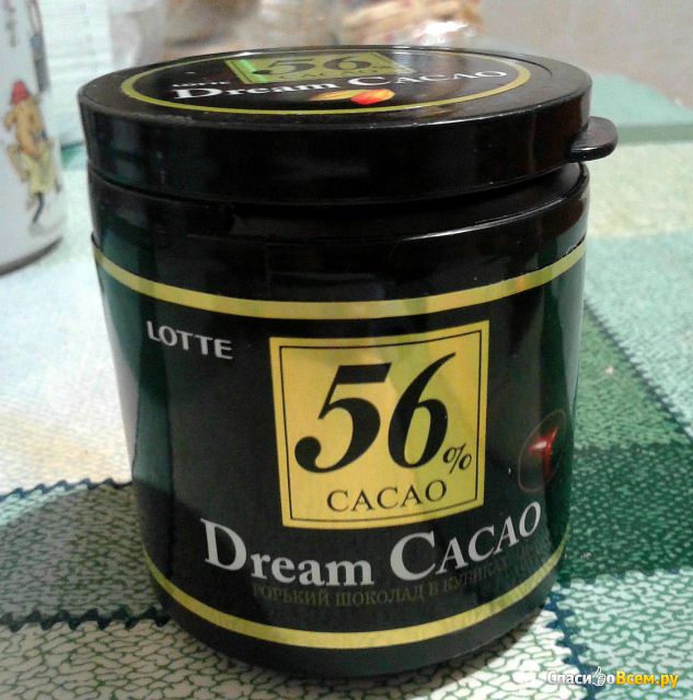 Шоколад в кубиках Lotte Dream Cacao 56%