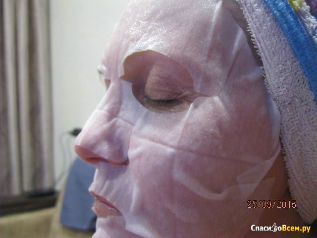 Укрепляющая маска для лица с подтягивающим эффектом с коллагеном "Шелковая лента"