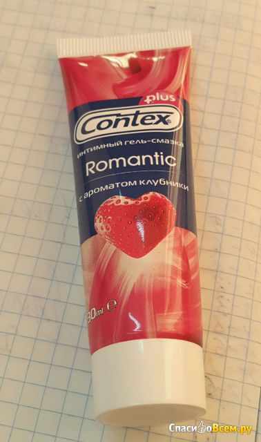 Гель смазка Contex plus romantic с ароматом клубники